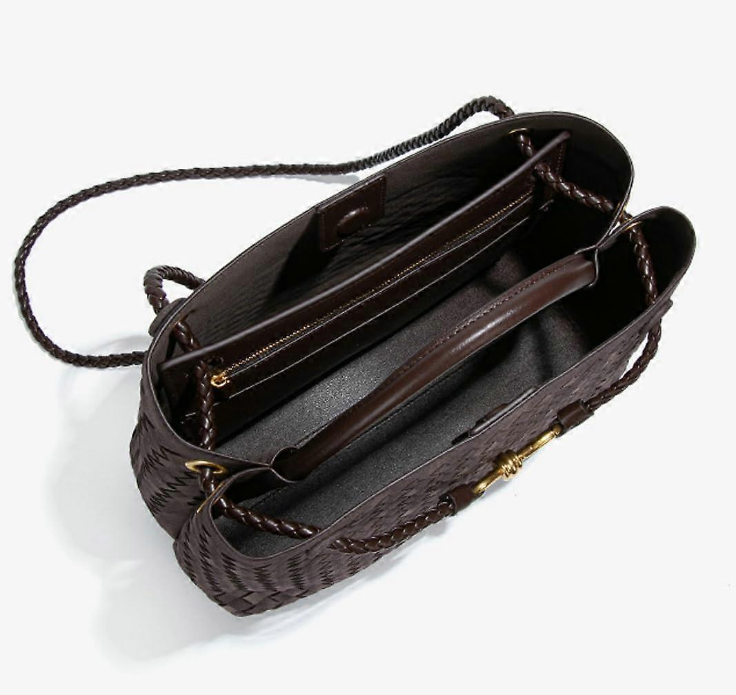 Reneè Faux Suede Tote Bag in Chocolate Brown