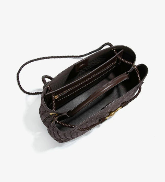 Reneè Faux Suede Tote Bag in Chocolate Brown