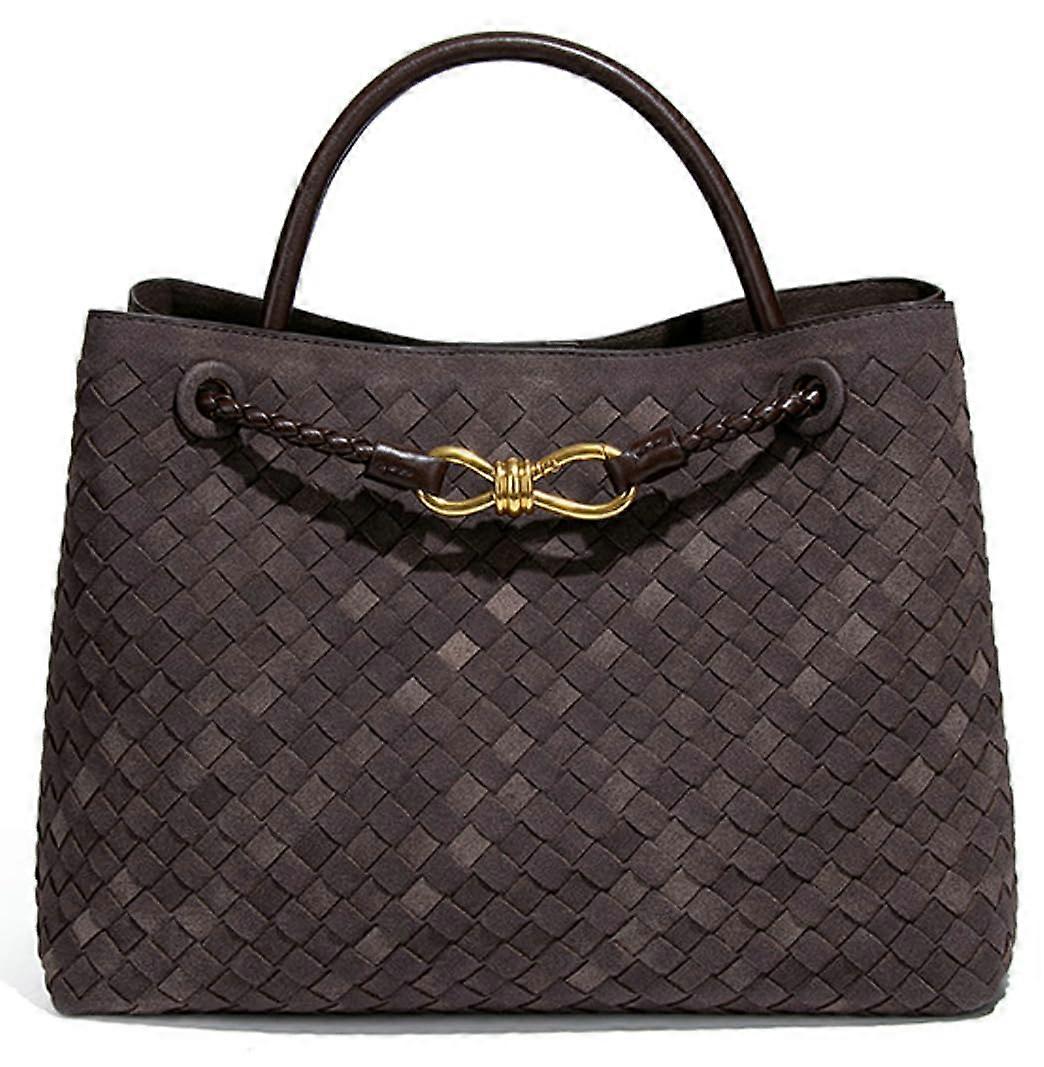 Reneè Faux Suede Tote Bag in Chocolate Brown