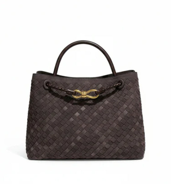 Reneè Faux Suede Tote Bag in Chocolate Brown