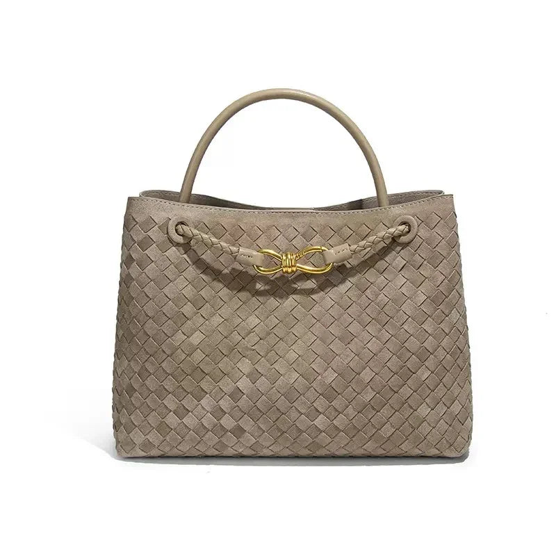 Reneè Faux Suede Tote Bag in Taupe