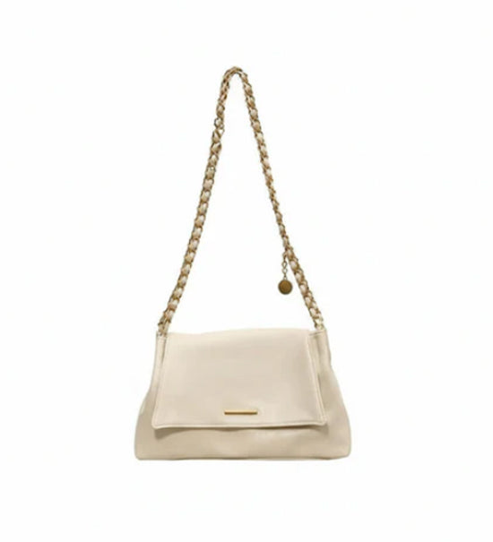 Errand Faux Leather Shoulder Bag in Cream