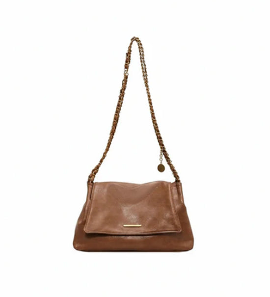 Errand Faux Leather Shoulder Bag in Brown